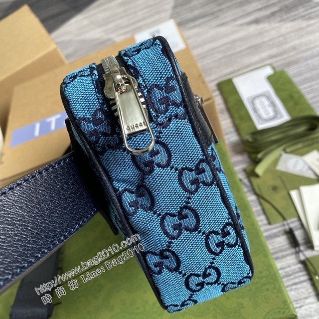 Gucci新款包包 古馳GG Marmont系列腰包 Gucci彩色布斜背包 658657  ydg3240